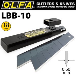 OLFA Blades Excel Black 10 Pack Ultra Sharp 18mm